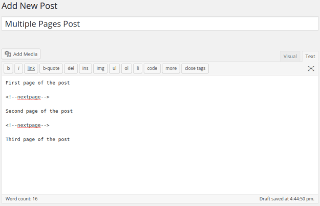 How to Paginate a Post?